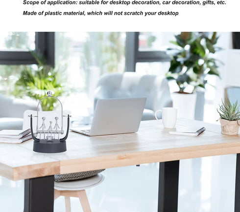 Perpetual Motion Desk Toy, Noiseless Swinging Sculpture, Silent Motion Office Decor Ornament