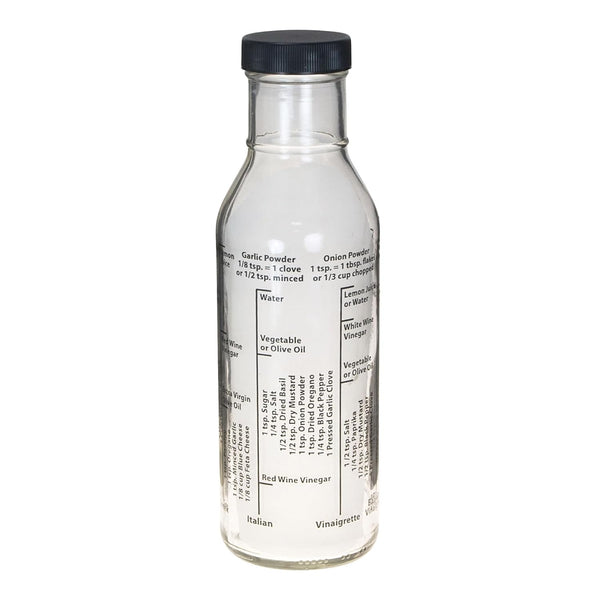Kolder Salad Dressing Mixer Bottle, Glass, 13-Ounce Capacity with 8 Classic Recipes