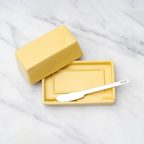 Countertop, ZERO JAPAN Compact Butter Dish for Fits West Coast Butter Sticks (Stubby Size), Ceramic Butter Keeper