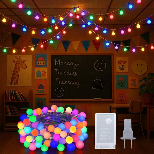 PJT 200 LED Easter String Lights, 66ft Plug in Pastel String Lights with