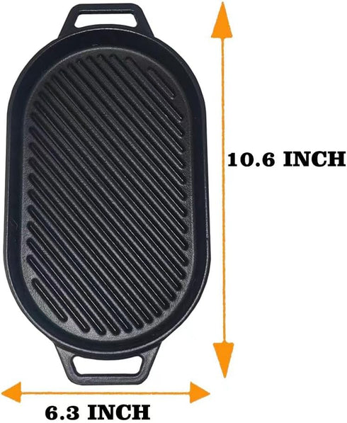 Pizza Cast Iron Grill Pan, Suitable for Most Pizza Ovens, Griddle and Grills