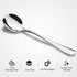 Hiware 12-Piece Soup Spoons, Round Stainless Steel Bouillon Spoons