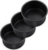P&P CHEF Mini Cake Pan Set of 3, 4 Inch Non-Stick Round Baking Pans for Small Tier Smash Cakes, Stainless Steel Core