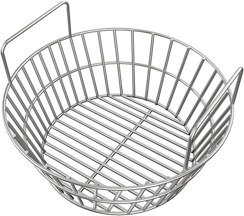 Stainless Charcoal Basket for Large Big Green Egg Grill, 14 inch Charcoal