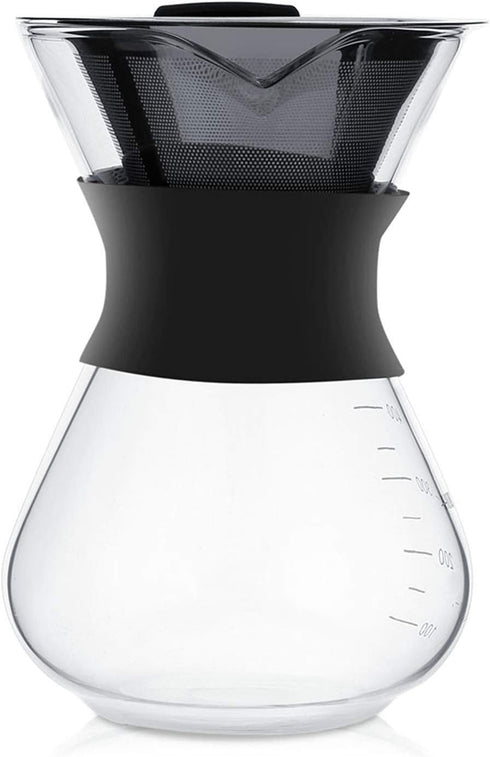 5 Cup Coffee Maker Chemex Glass Pots,Kaffee Gator,Coffee Dripper,Chemex Cafetera,Stanley Coffee Maker,Coffee Drip Pot Manual Hand Drip Coffee Maker Glass Pot With Stainless Steel Filter by Tbest