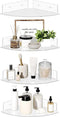 upsimples 4 Pack Acrylic Corner Floating Shelves, 10 in Clear Hanging Shelves