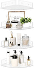upsimples 4 Pack Acrylic Corner Floating Shelves, 10 in Clear Hanging Shelves