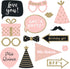 Fully Assembled Sweet 16 Birthday Photo Booth Props, Set of 30, Pink & Gold Selfie Signs, 16th Party Supplies