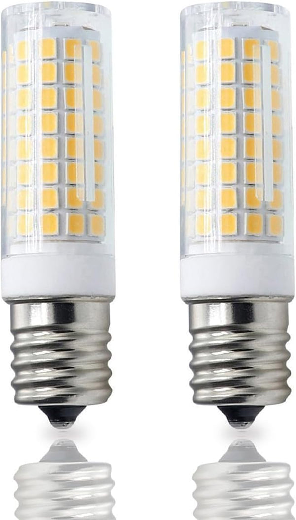 E17 LED Bulb, 80W Halogen Equivalent, Dimmable 8W, 800Lm, Warm White 3000K, Pack of 2 for Microwave Oven