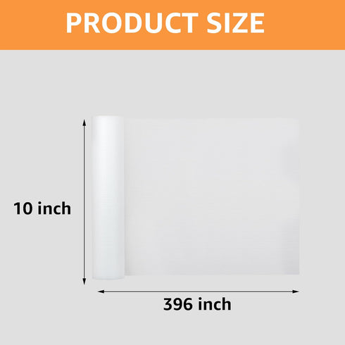 Clear Shelf Liners for Kitchen Cabinets, 10 Inch Width Non-Adhesive Waterproof Drawer Liner, 10×396 Inch