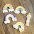 Fewo Rainbow and Cloud Fondant Molds, Silicone Gum Paste Polymer Clay Resin Sugar Craft Mould (Set of 2)
