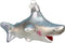 Old World Christmas Shark Glass Blown Ornament for Christmas Tree