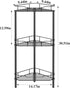 HuggieGems 3-Tier Black Shower Caddy Organizer with Hooks