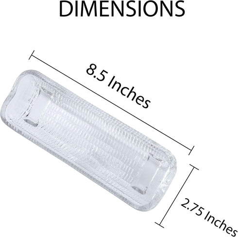HIC Kitchen Corn Dishes, Pressed Decorative Glass, Set of 4