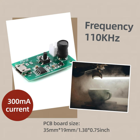 3Pcs USB Humidifier Module, 5V Atomization Circuit Board for DIY Incubation Experimental Equipment
