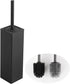 BVL Toilet Brush and Holder Set, Black Freestanding for Bathroom