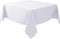 Biscaynebay Fabric Square Tablecloths 54x54 Inches, White Water Resistant Table Cloth for Dining and Parties