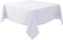 Biscaynebay Fabric Square Tablecloths 54x54 Inches, White Water Resistant Table Cloth for Dining and Parties