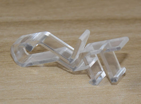 Hidden Channel Valance Clips, 10pcs Clear Color for Faux and Real Wood Window Blinds
