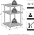 3-Tier Closet, Furinno Turn-N-Tube Night Stand, Nightstand with Open Shelf, Bedside Table, End Table, Side Table