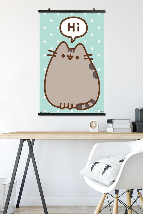 Trends International Pusheen - Hi Wall Poster, 22.375" x 34", Premium Poster & Clip Bundle