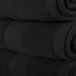 BY LORA Set Set, Custom Embroidered Terry Cotton Ring Spun Bath Towel, Hand Towel and Washcloth - Black Towel Gold