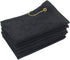 6 Pack Terry Velour Golf Towels - 11x18 Fingertip Sport Towels with Corner Grommet & Hook (Black)