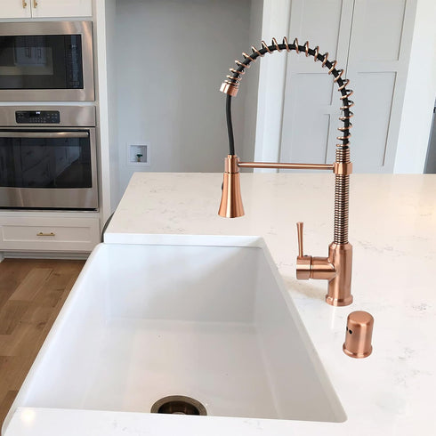 Akicon Copper Kitchen Dishwasher Air Gap Cap, Replacement Copper Air Gap Cover (AK105AC)