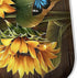 Area Rug, Butterfly Sunflower on Wooden Board Non-Slip Mat for Kitchen, Bedroom, Living Room Decor