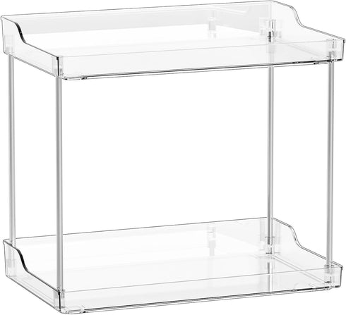 Yieach Counter 2 Counter Clear Acrylic Bathroom Organizers and Storage Tray, Tier Makeup,Perfume,Skincare Organizer