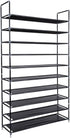 Acedas 10 Tiers Shoe Rack 50 Pairs, Space Saving Shoe Shelf, Non-Woven Fabric