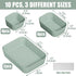 Plastic Drawer Organizers, 10 PCS Bathroom and Vanity Organizer Bins, Green Makeup Storage for Bedroom, Kitchen, Office