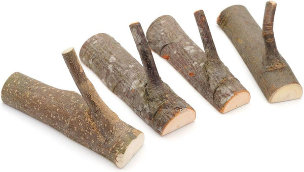 YANGQIHOME Pack of 4 Vintage Real Wood Tree Branch Wall Hook,Rustic Decorative