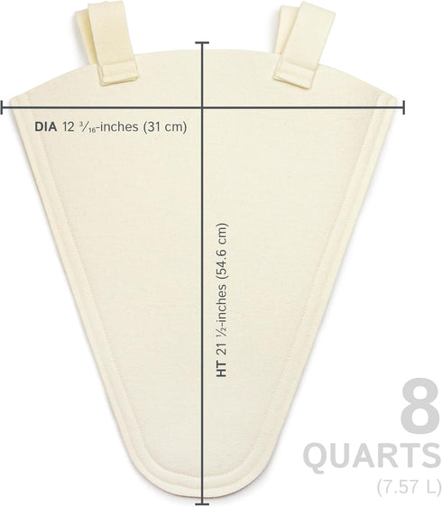 Store 8 The Felt Wool Maple Syrup Filter Cone - Heavy Duty Reusable Filter for Clear Syrup, Easy to Mount & Hang, Maple