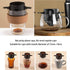 Reusable Paperless Coffee Filter Cone, Coffee Dripper with Foldable Holders for Home, Travel, and Camping, Black