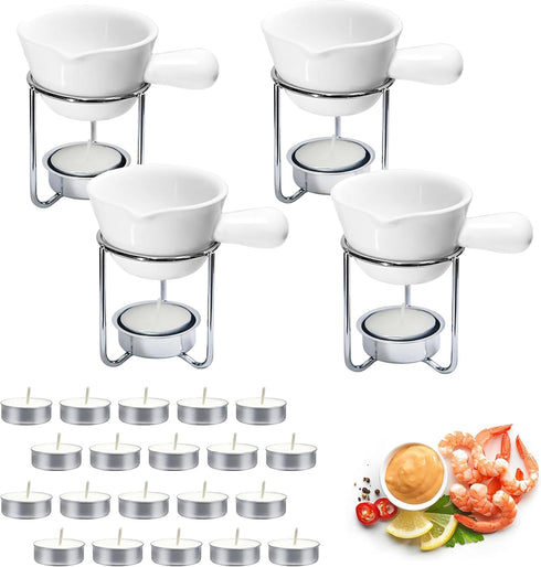 Reasmi Reasim Butter Warmer Set for Seafood, Lobster & Crab, Drawn Butter Melter