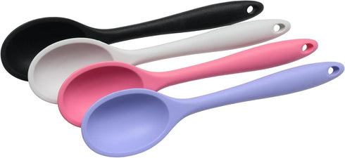 Chef Craft Premium Pink Silicone Spoon Spatula - 11.5 Inch Kitchen Utensil for Cooking and Baking