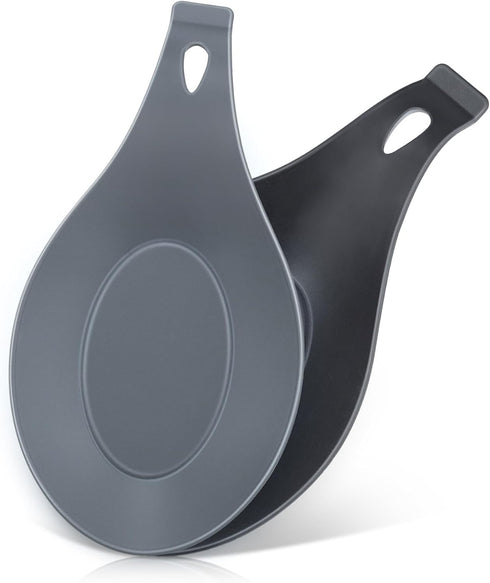 Spoon Rest for Stove Top, 2 Pack Large Silicone Spoon Holder for Kitchen Counter, Heat Resistant Cooking Spoon Holder