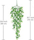 Artificial Hanging Vine - Sweet Potato Leaves Plastic Plants, Faux Ivy Garland, UV Resistant for Indoor Outdoor Garden