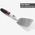 Stainless Steel Flexible Spatula - Solid Turner for Cast Iron Skillet, Thin Blade & Heat Resistant Silicone Handle
