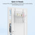 Coat Rack, Over The Door Hanger with Mesh Basket, Detachable Storage Shelf for Towels, Hats, Handbags, Coats (White)