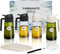 YARRAMATE 4Pcs 16oz/470ml Glass Olive Oil Sprayer Set with Stickers, Kitchen Gadgets,