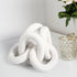 5 Table(White,13.78 Inch) Queekay Decorative Wood Chain Link Decor Rustic Link Wooden Chain Decor Ornament Farmhouse