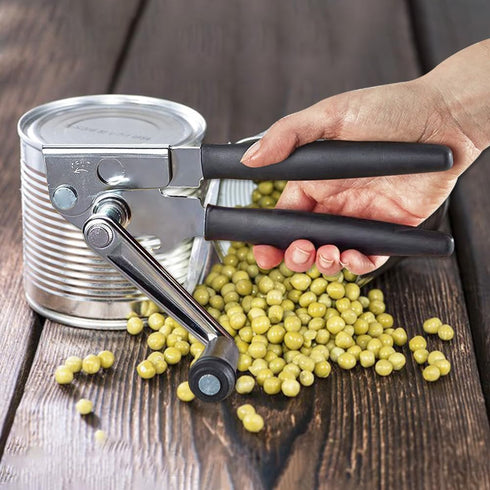 Heavy Duty Manual Crank Can Openers, Commercial Swing Away Can Opener with Rubber-coated Handles