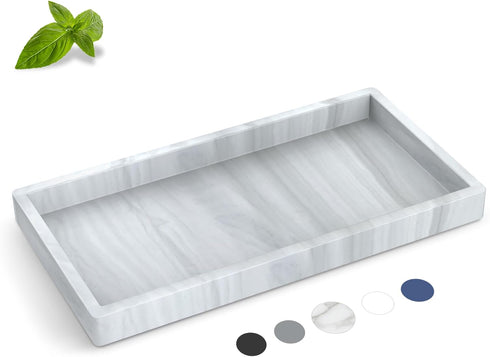 EG-SIPRO Bathroom Counter Tray, High-Grade Thickened Silicone Vanity Tray, Shatterproof Durable Rectangle for Countertop