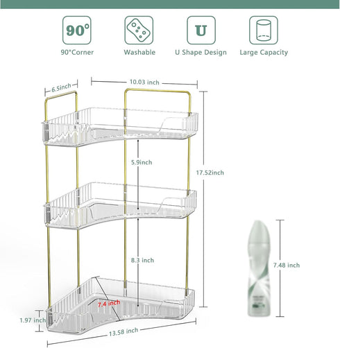 Counter 3 Countertop Webetop Corner Bathroom Organizer Tier Bathroom Organizers Shelf Makeup Organizer for Vanity