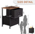 Somdot Nightstand with 2 Drawers, Small Dresser with Removable Fabric Bins for Bedroom, Nursery, Closet, Living Room -