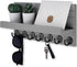 Key Holder Wall Mount - Entryway Key and Mail Holder with 7 Sturdy Hooks - Decorative Wall Shelf with Mounting Hardware