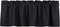 Valea Home Black 52" x 18" Waterproof Blackout Valance Curtains for Kitchen and Bathroom Window