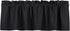 Valea Home Black 52" x 18" Waterproof Blackout Valance Curtains for Kitchen and Bathroom Window